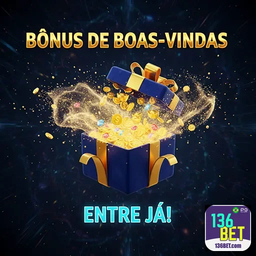 Imagem promove bônus de boas-vindas na 136bet Brasil