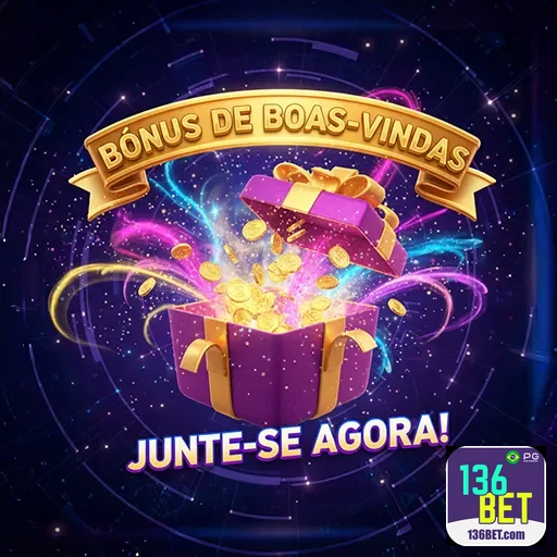 Imagem promocional do bônus no site 136bet, destacando ofertas especiais de apostas e jogos.