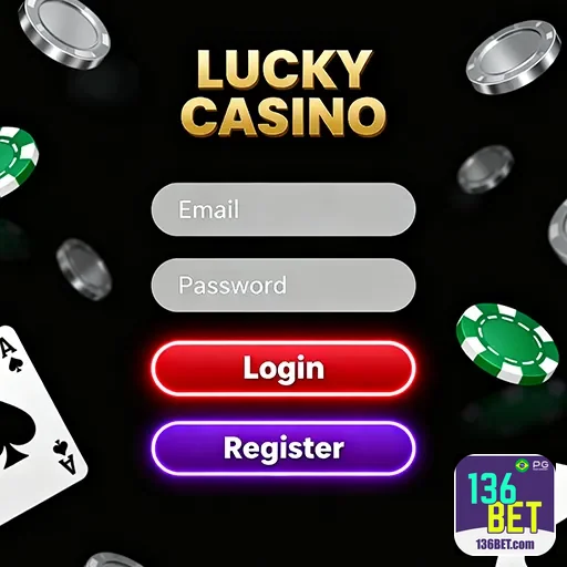 Imagem de tela de login de cassino no celular e computador